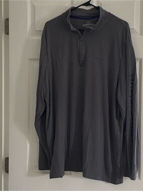 Vineyard Vines Men's Quarter-Zip Pullover - Charcoal Gray sz xxl great condition